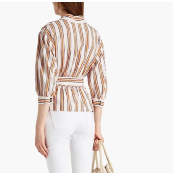 NWT ba&sh Nala Stripe Wrap Top 1 Small - Picture 7 of 7